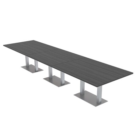 Skutchi Designs 45 in W, 165.75 in L, 29 in H, Engineered Wood Top, Grey HAR-REC-48x168-DOU-ASIANNIGHT